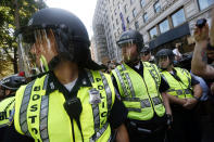 <p>State and local police stand near Boston Common where a “Free Speech” rally organized by conservative activists was being staged, Saturday, Aug. 19, 2017, in Boston, Mass. (Photo: Michael Dwyer/AP) </p>