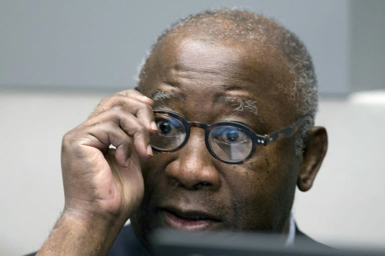 In the dock: Gbagbo at the opening day of his trial in January 2016