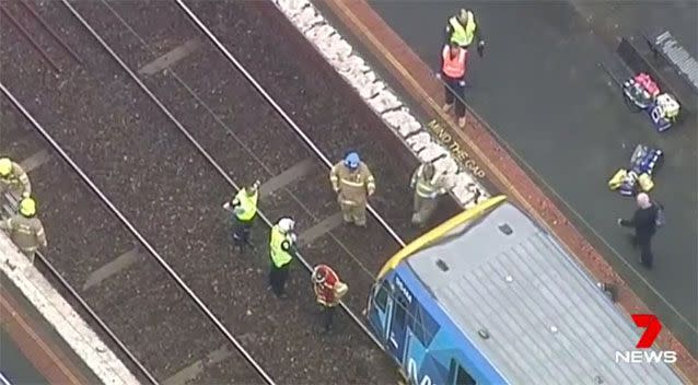 The horrific scene in Surrey Hills. Source: 7News