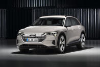 Audi finally took the wraps off its E-Tron pure electric SUV. At an event in