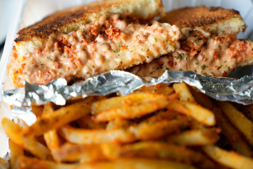 The lobster grilled cheese is shown at Neighborhood Favorites, in Newark. Monday, July 31, 2023