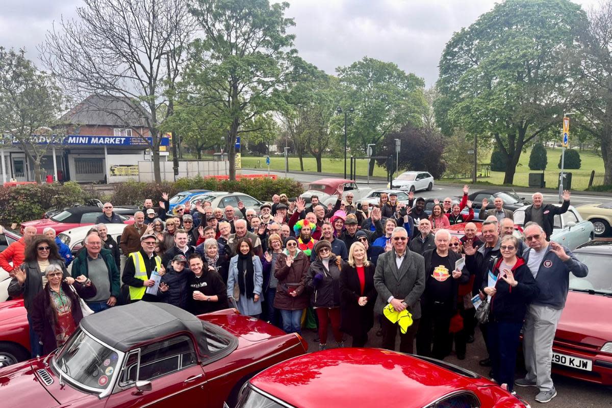 The Worcestershire County Boundary Classic Car Tour, which began in Norton <i>(Image: Suzanne Webb MP)</i>