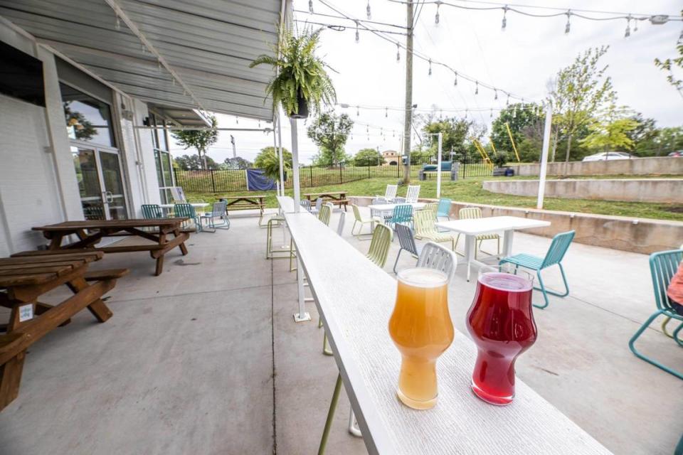 Enjoy Charlotte’s spring weather on a patio in MoRA.