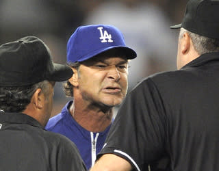 Dodgers manager Don Mattingly was also ejected in the sixth inning after Kershaw plunked Parra