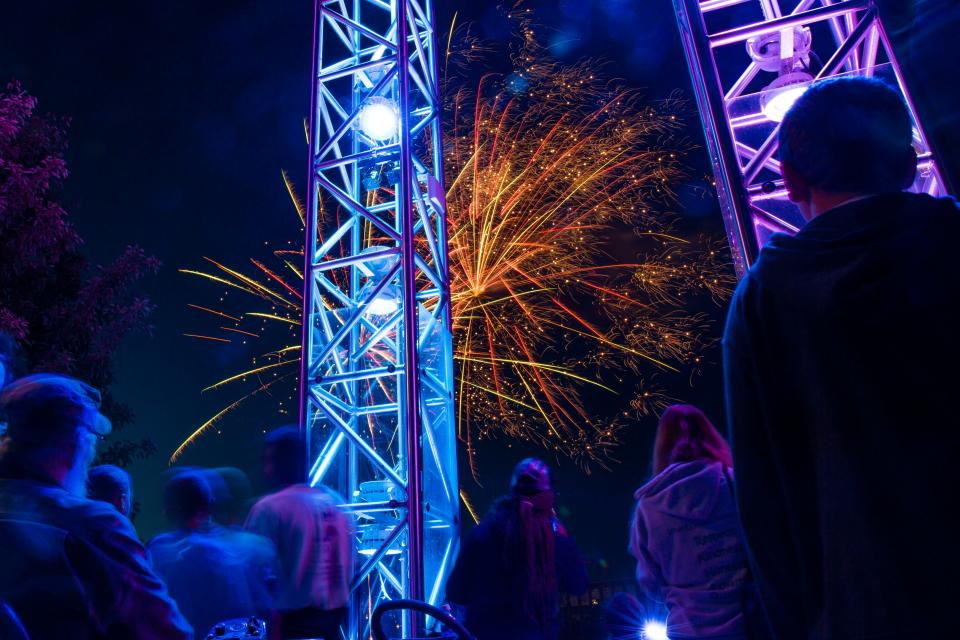 July's First Fridays event on July 1 ends with fireworks on the St. Joseph River in downtown South Bend.