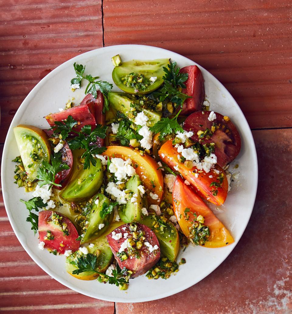 Tomato Salad with Feta and Pistachios