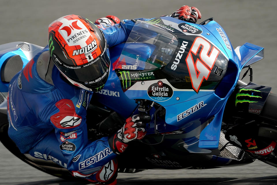 Álex Rins a bordo de su Suzuki, el año que viene montará una Honda. Foto: Hasan Bratic/DeFodi Images via Getty Images.