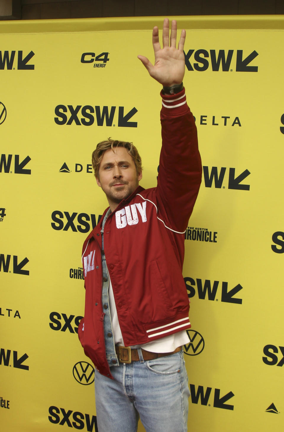 Ryan Gosling arrives for the world premiere of "The Fall Guy" at the Paramount Theatre during the South by Southwest Film Festival on Tuesday, March 12, 2024, in Austin, Texas. (Photo by Jack Plunkett/Invision/AP)