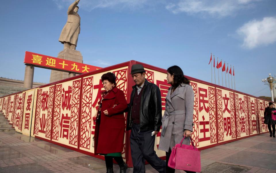 A street in Kashgar, the main Uyghur city in the province of Xinjiang - AP