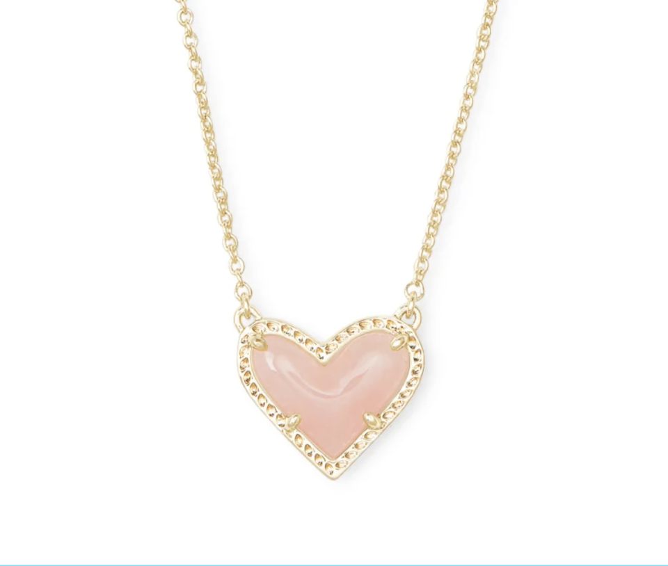 <p><a href="https://go.redirectingat.com?id=74968X1596630&url=https%3A%2F%2Fwww.kendrascott.com%2Fjewelry%2Fnecklaces%2Fari-heart-pendant-necklace-in-gold%2Fari-pendant-gld.html%3Fdwvar_ari-pendant-gld_stoneColor%3D682&sref=https%3A%2F%2Fwww.countryliving.com%2Fshopping%2Fgifts%2Fg24166033%2Fwife-gift-ideas%2F" rel="nofollow noopener" target="_blank" data-ylk="slk:Shop Now;elm:context_link;itc:0;sec:content-canvas" class="link ">Shop Now</a></p><p>Gold and Rose Quartz Heart Necklace </p><p>kendrascott.com</p><p>$50.00</p><span class="copyright">Kendra Scott </span>