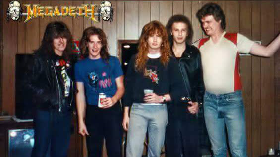  Megadeth's early lineup featuring Greg Handevidt 