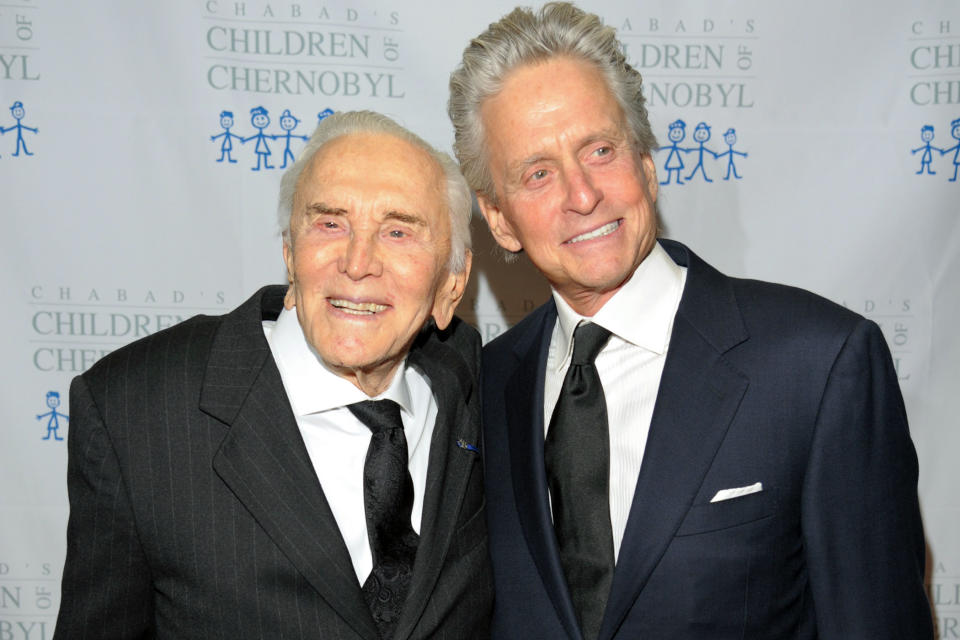 Kirk and Michael Douglas