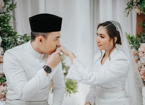 Harris and Intan were married earlier this year 