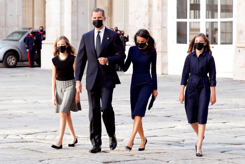 State tribute in memory of Spain's COVID-19 victims at Royal Palace in Madrid