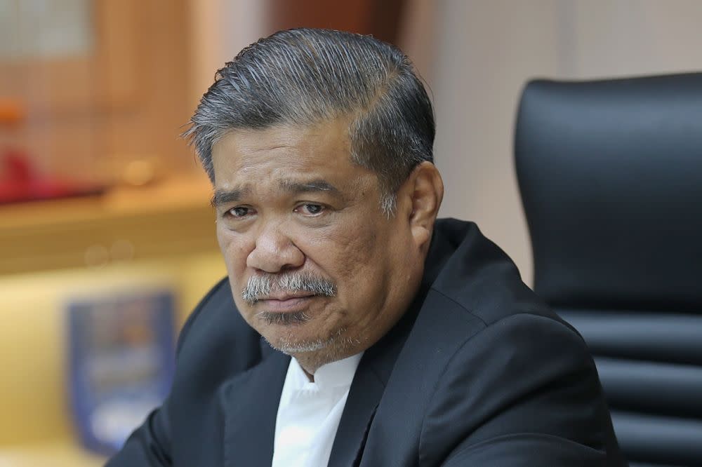 Defence Minister Mohamad Sabu speaks to reporters during a press conference in Kuala Lumpur April 19, 2019. — Picture by Ahmad Zamzahuri