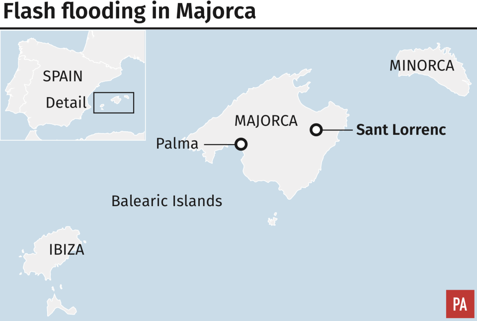 Two British nationals are among the victims of a devastating flood in Majorca (Getty Images)