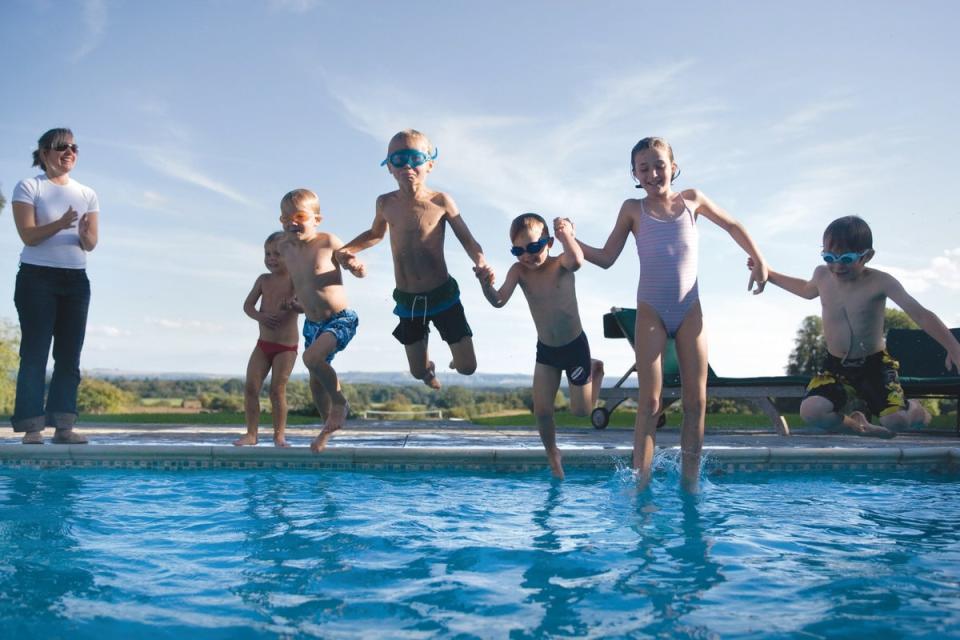 Kids will love Woolley Grange’s heated outdoor pool (Woolley Grange)