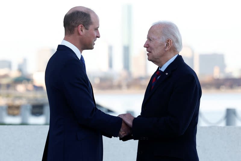 U.S. President Biden meets Britain's Prince William at the John F. Kennedy Library, in Boston