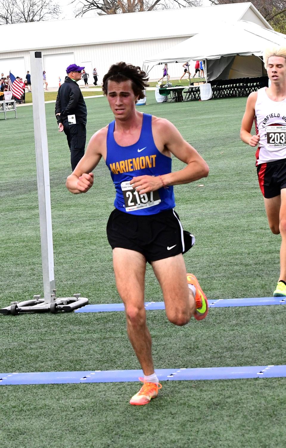 Mariemont's Bennett Turan ran a time of 16:16 at the OHSAA state cross country championships to finish in 13th place.