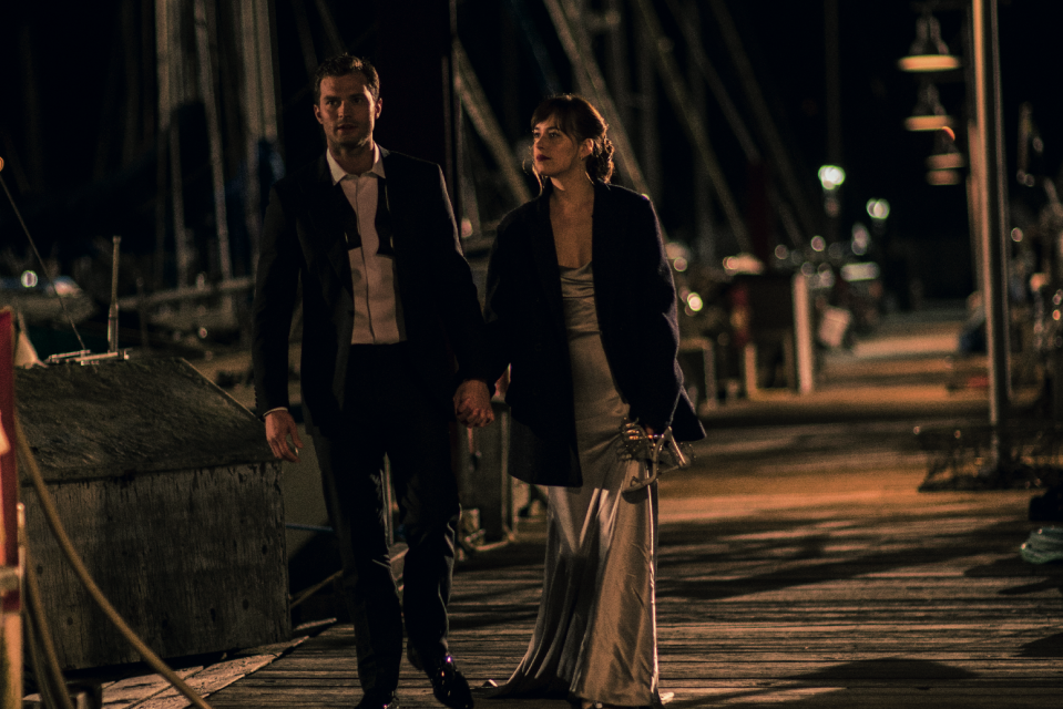 Ana (Dakota Johnson) and Christian (Jamie Dornan) in 