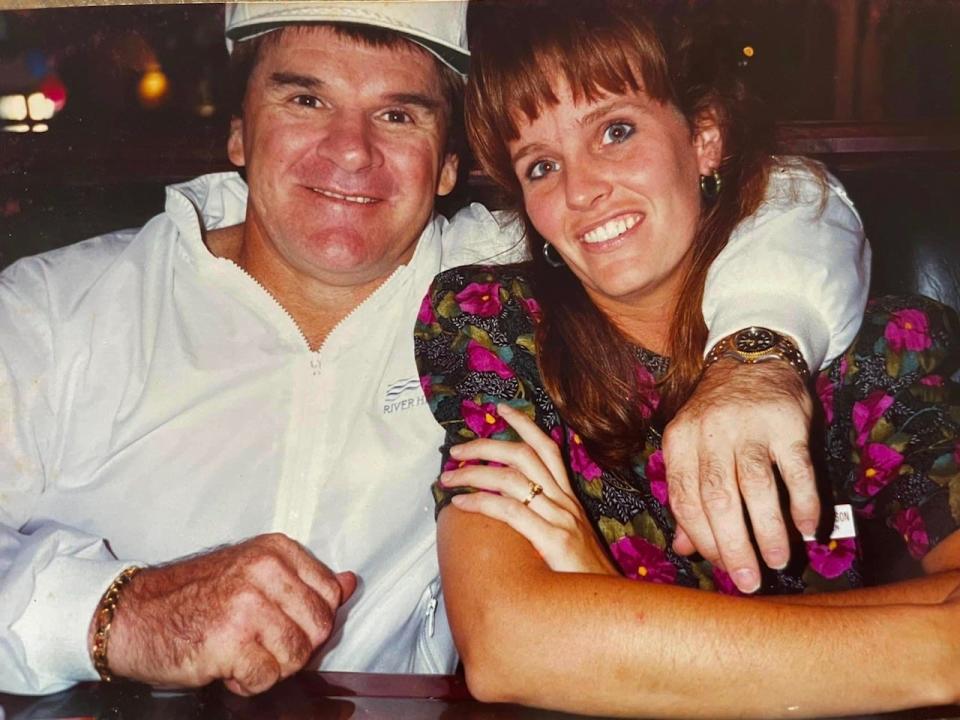 Lynn White (right) was a manager at the Pete Rose Ballpark Cafe in Boca Raton and later Boynton Beach. She said she never knew who baseball icon Pete Rose was when she got the job when the restaurant opened in November 1992.