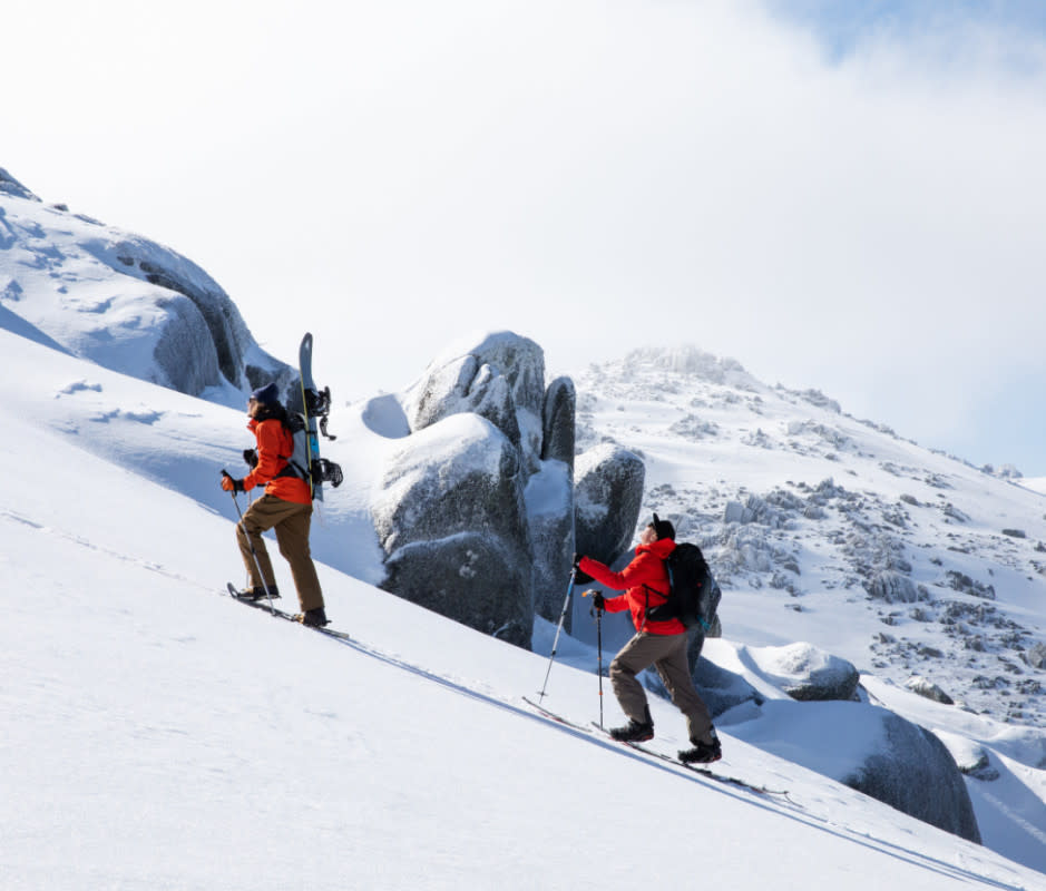 Thredbo in the Snowy Mountains is Australia's top ski resort—and the perfect place to be carving powder in mid-July. <p>Justine Fisher</p>