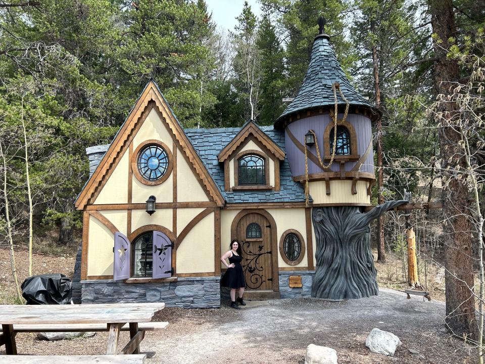 paige outside of rapunzel's cottage