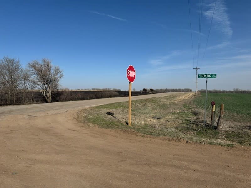 A grass fire burned 30 acres in Reno County on Feb. 27, 2024. (KSN News Photo)