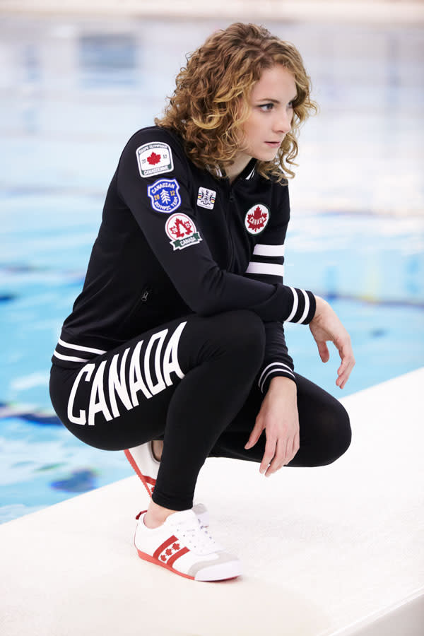 Swimmer Julia Wilkinson poses in the new Olympic gear.