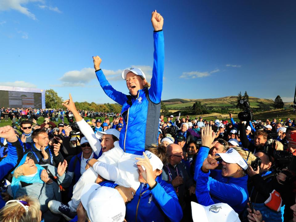 Catriona Matthew led Europe to an incredible victory at Gleneagles in September: Getty