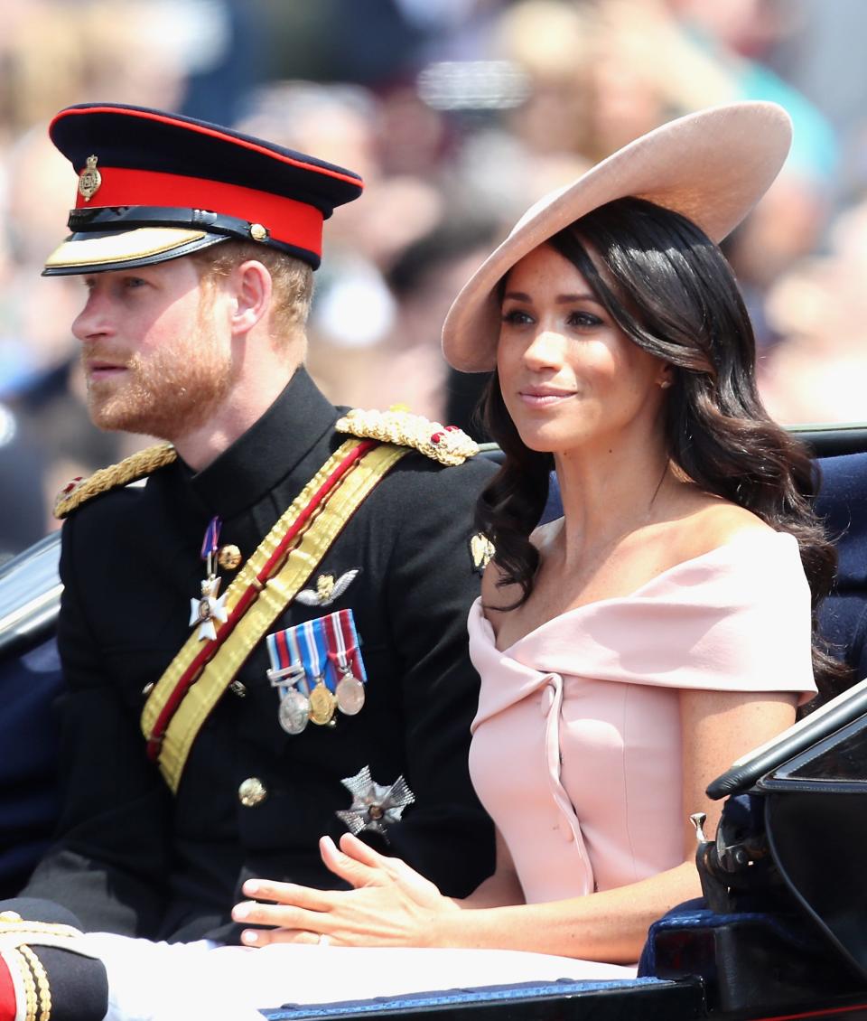 meghan markle prince harry trooping the colour 2018