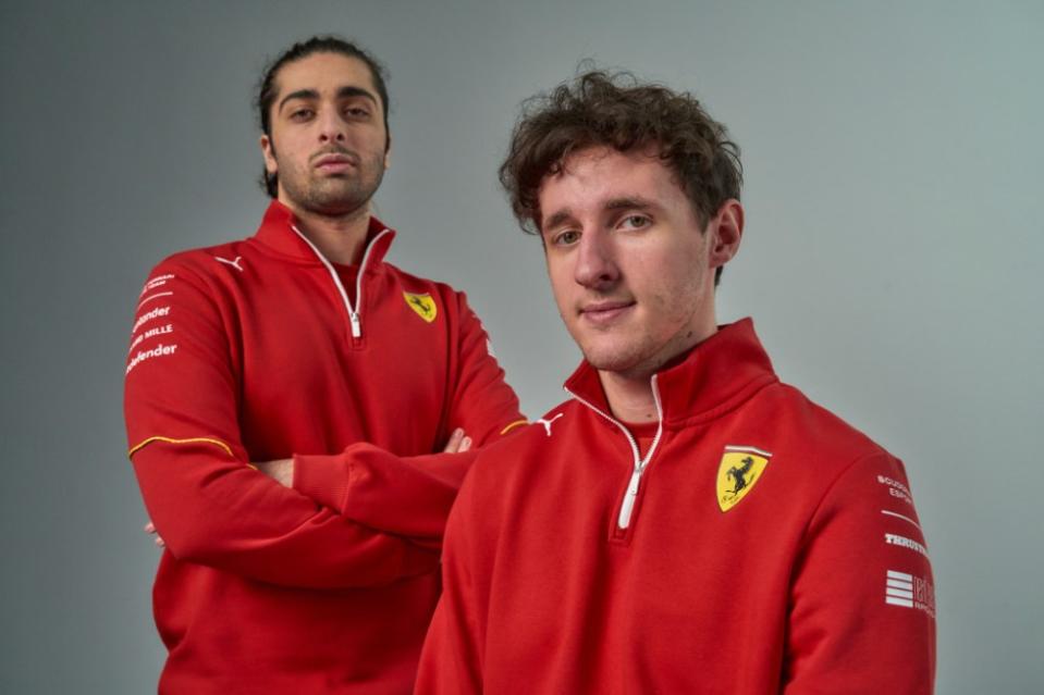 Bari Broumand (left) and Nicolas Longuet (right) of Scuderia Ferrari Esports