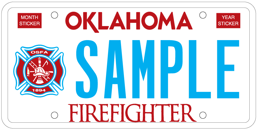 Firefighter license plate: sold 3,436 in 2023 totaling $106,365. A portion of the fee for the Firefighter license plate is deposited to the Oklahoma State Fireman’s Museum and Memorial.