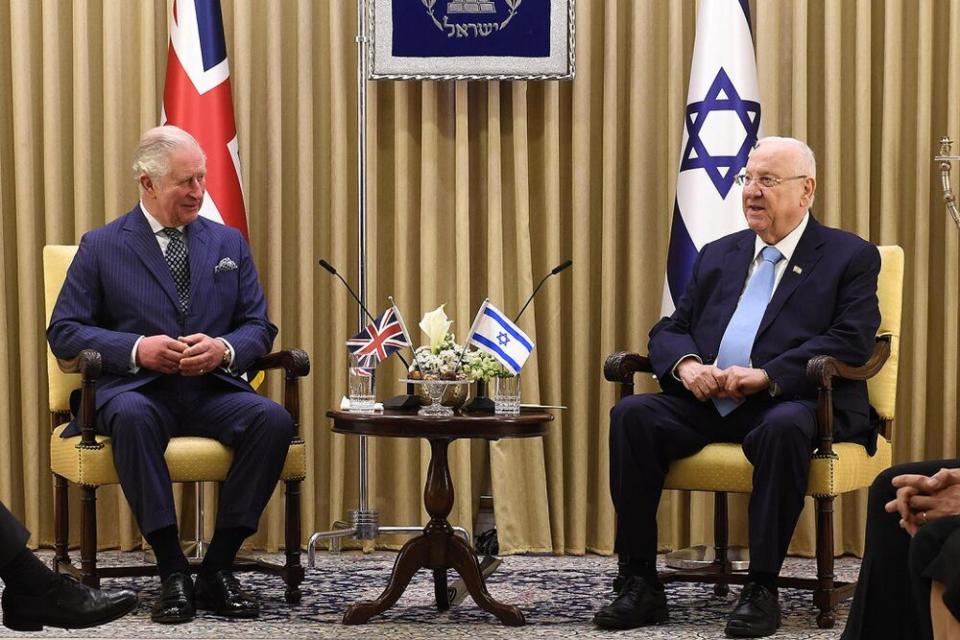 Prince Charles and Israel's President Reuven Rivlin | Mark Neyman / GPO / Handout/Anadolu Agency via Getty