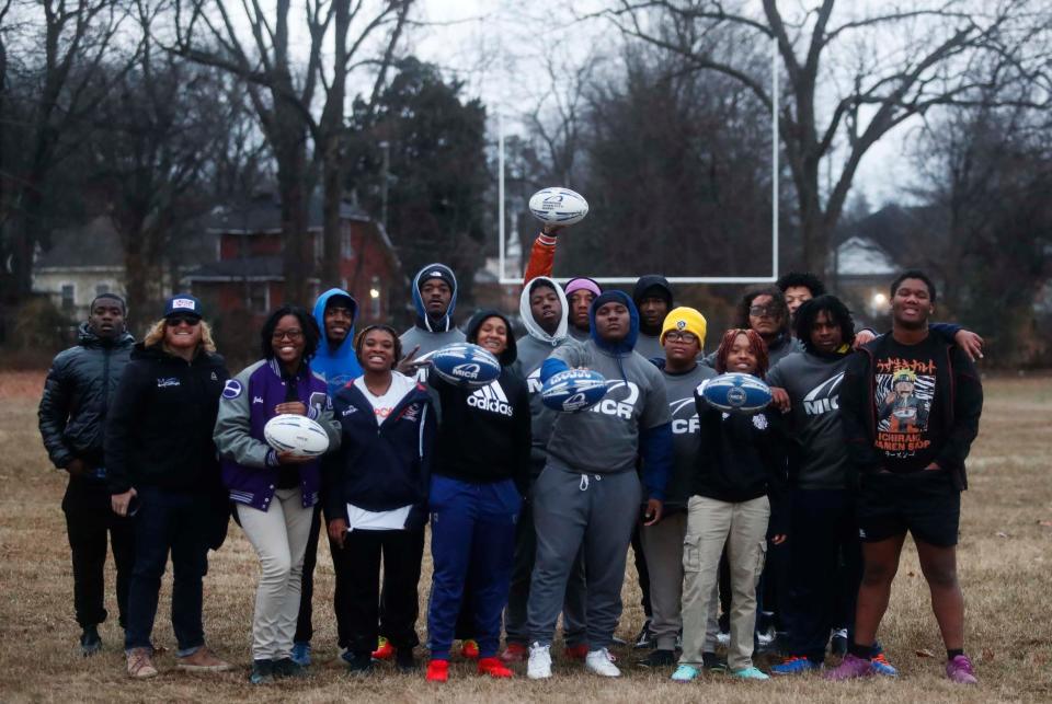 Memphis Inner City Rugby hosts a practice on the Vance Middle School field where they just got approved for $1.1 million for field renovations on Tuesday, January 09, 2024 in Memphis, Tenn.