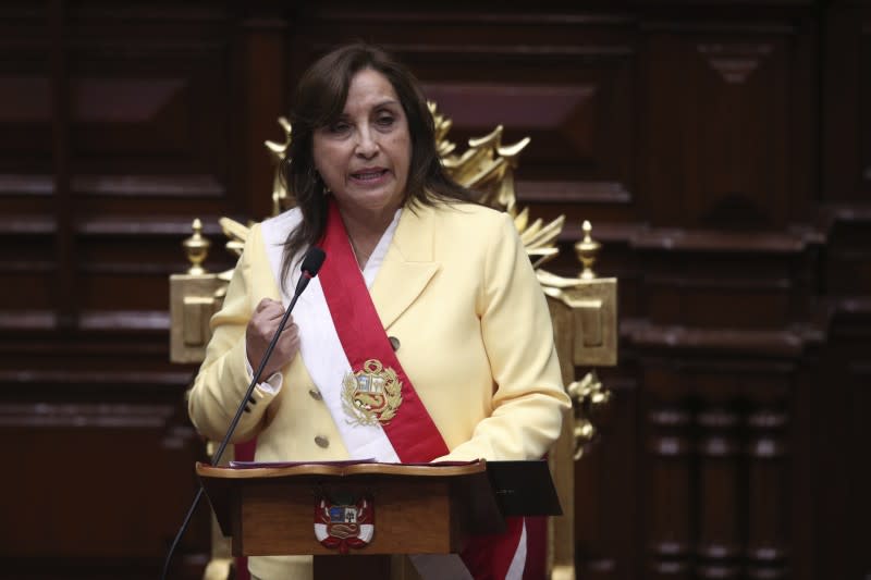 2022年12月，秘魯新任總統博魯阿特（Dina Boluarte）（AP）