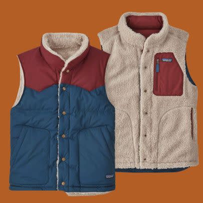 A men's reversible insulated down vest (40% off)