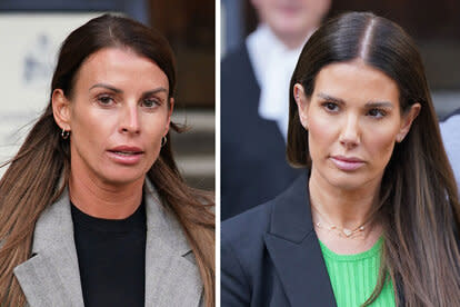 Undated file photos of Coleen Rooney (left) Rebekah Vardy who are due to find out who has won their High Court libel battle in the 