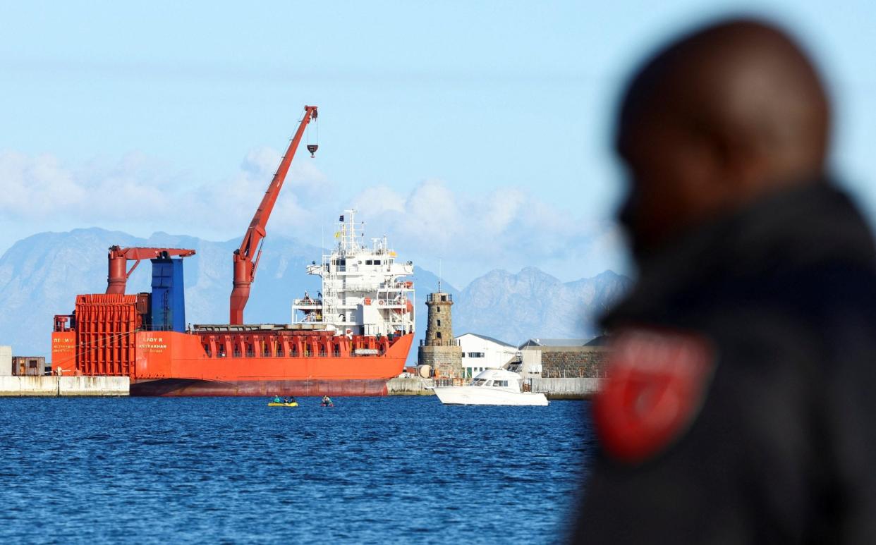 The Lady R is a relatively small 7,260 ton ship designed to carry vehicles and cargo containers - REUTERS