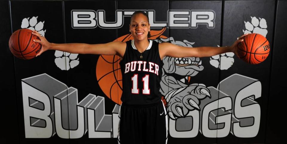 4/14/11 Butler High’s Cierra Burdick, the 2011 Ms. Basketball for North Carolina. David T. Foster III-dtfoster@charlotteobserver.com