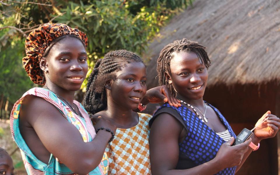 Local people in a village in the Bissagos Islands