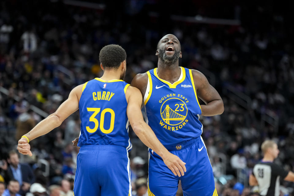 Draymond Green回歸前在Podcast節目上侃侃而談自己這段期間的心路歷程，他特別向球隊領袖Stephen Curry表達歉意。（NBA Photo by Nic Antaya/Getty Images）