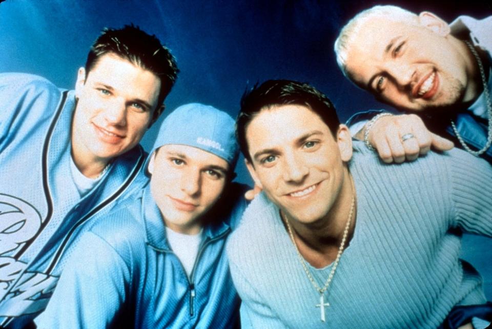 Shown in 1999, the vocal group 98 Degrees features from left: Nick Lachey, Jeff Timmons, Drew Lachey and Justin Jeffre. Timmons is a Stark County native and graduate of Washington High School in Massillon.