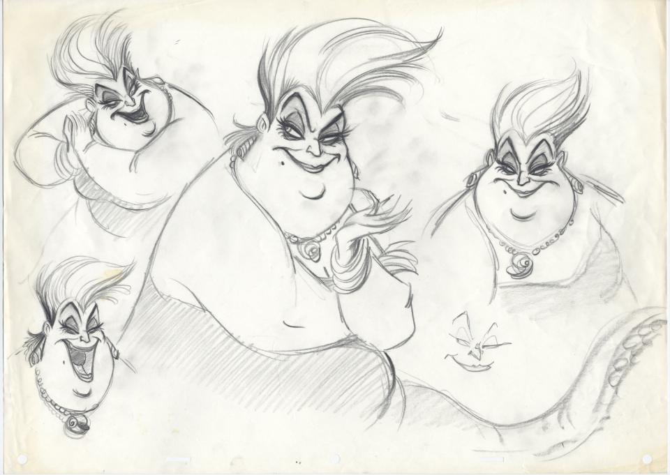 the little mermaid ursula concept art john musker