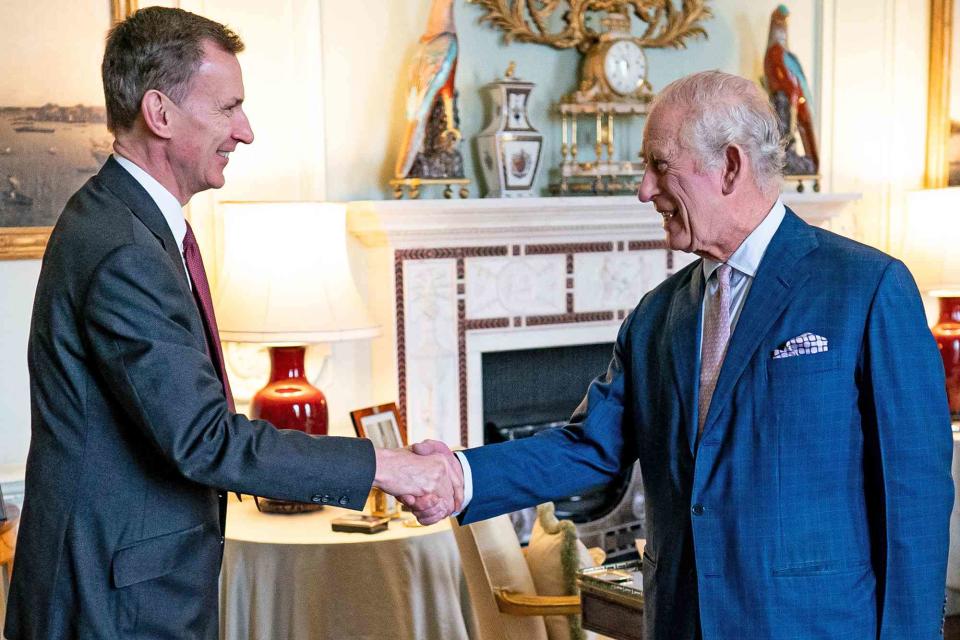 <p>AARON CHOWN/POOL/AFP via Getty </p> King Charles III and Britain