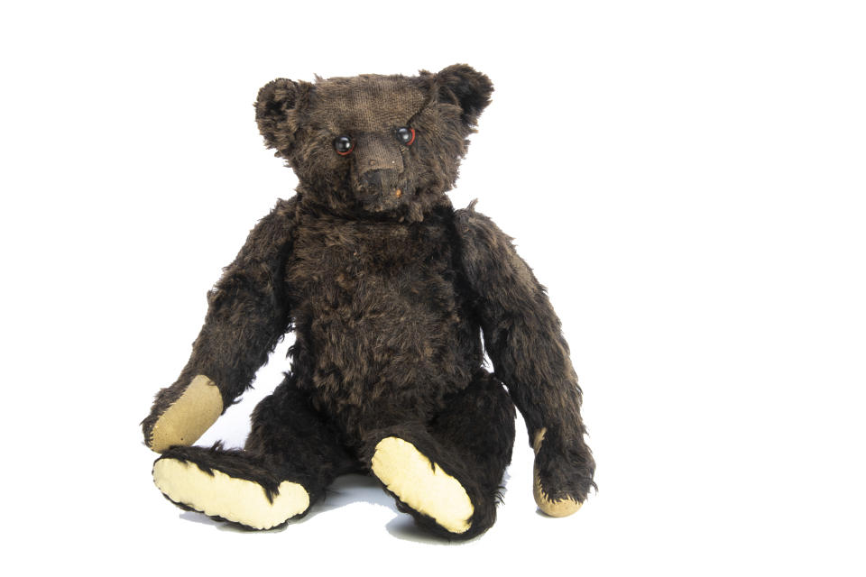 The rare Steiff black mohair ‘Titanic’ teddy is expected to fetch £5,000-£8,000 at auction (Deborah Rosenthal)