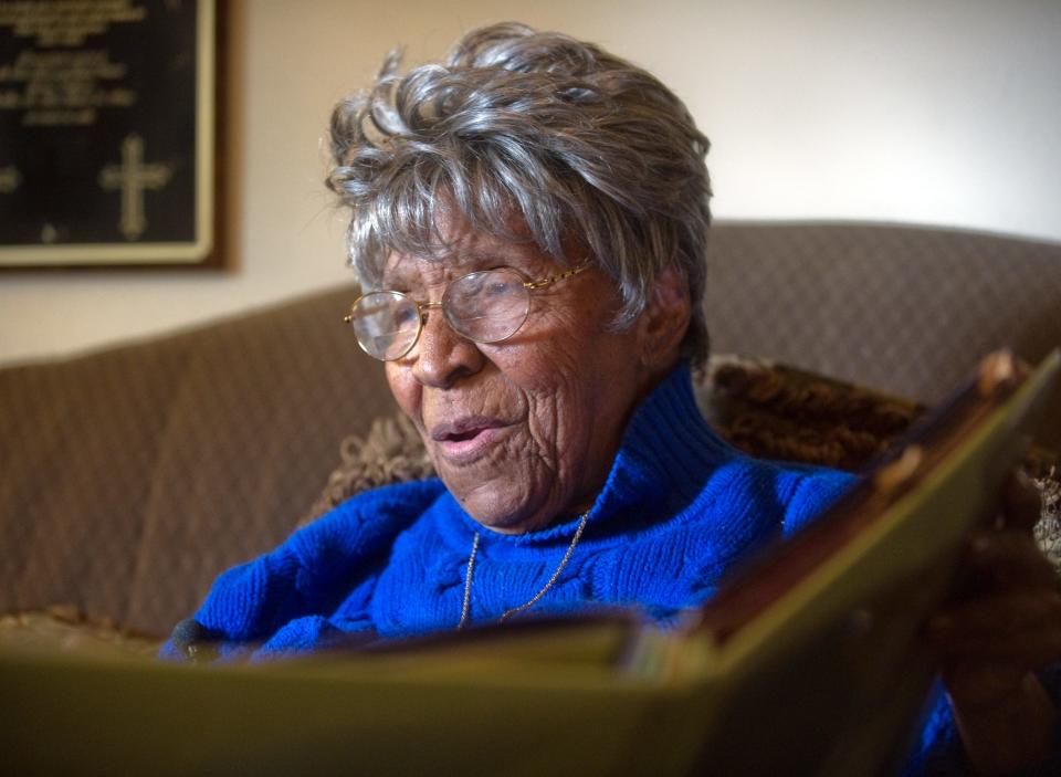 Wilhelmina Henry made history when she was hired as Stockton's first-ever black teacher in 1946 and paved the way for teachers of other races who came after. In 2015, SUSD honored her for her 95th birthday. Here she is seen on Jan. 12, 2015.