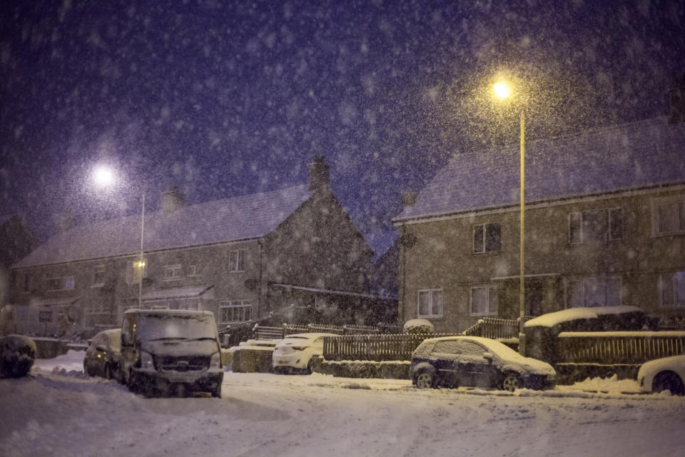 A snowy scene from Kilsyth, North Lanarkshire (Picture: SWNS)