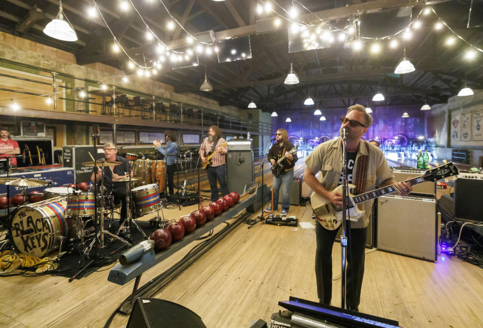 The Black Keys perform at Highland Park Bowl in Los Angeles, California on April 4, 2024