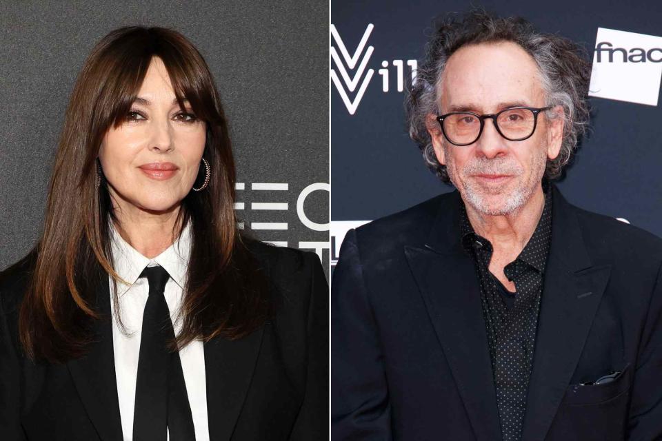 <p>Dia Dipasupil/Getty Images; Julien Hekimian/Getty Images</p> Monica Bellucci in New York City on April 11, 2023; Tim Burton in Paris on May 20, 2023